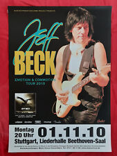 +++ 2010 JEFF BECK Concert Poster Germany Stuttgart Nov 1st, 1st print!