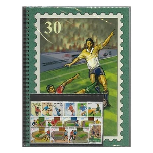 Stockbook 6 White Pages/12 Sides 9 Glassine Strips 50 Free Soccer CTO Stamps #30 - Picture 1 of 2