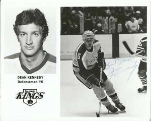 Foto firmada/autografiada de Dean Kennedy de Los Angeles Kings de 8x10 en estado 150319 - Imagen 1 de 2