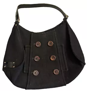 Kate Spade New York, Cadee, Beantown Hobo Bag, feltro di lana, nero, dimensioni 14x5x11 - Foto 1 di 5