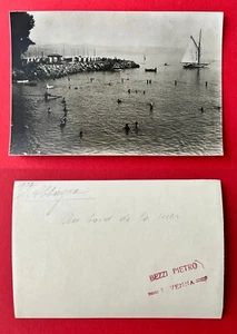 Foto AK von Pietro Bezzi Ravenna ABBAZIA um 1924 Segelboot am Hafen  ( 110330 - Bild 1 von 1