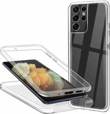 Coque 360 Silicone pour Samsung S22 S21 Ultra S20 FE S10e S9 S8 TPU Intégrale