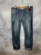 EVISU MEN'S JEANS DENIM PANTS BLUE SIZE 38