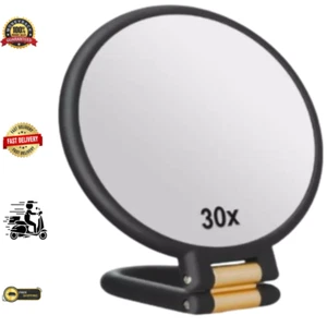30X Magnifying Mirror, Travel Hand Mirrors with Handle - Picture 1 of 2