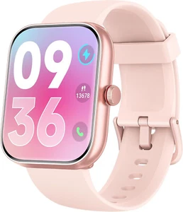 Montre Connectée Homme Femme avec Appel Bluetooth & Alexa Intégrée - Rose 1,80 - Photo 1/7