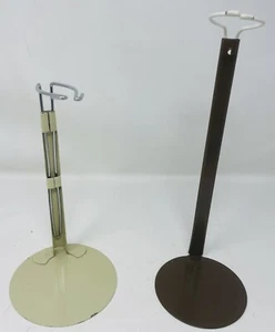 2 Puppenständer 8”-13”, 10”-13” braun & cremeweiß Metall - Bild 1 von 2