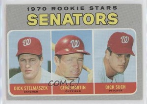 1970 Topps Stars Rick Stelmaszek Gene Martin Dick Such #599 Rookie RC