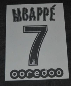 Official Paris st germain Mbappe 7 Football Name/Name 2019/20 Away Badge - Picture 1 of 1