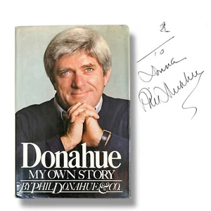 Phil Donahue My Own Story Signed 1st Ed Autobiography HC/DJ To Donna - Imagen 1 de 16