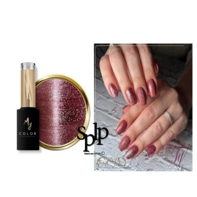 My Color Nagellack Halb Permanent Bam 90279 Brown Bordeaux Diamantbeschichtet - Bild 1 von 3