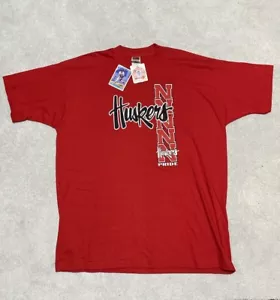 Vintage 90s Nebraska Huskers Pride Red Single Stitch T Shirt Mens XXL NOS - Picture 1 of 13
