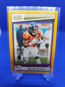 2022 Score Yellow Melvin Gordon III Rookie Denver Broncos #80 Parallel - Picture 1 of 2