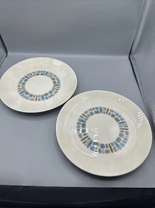 Vintage Canonsburg Pottery Temporama Dinner Plate Atomic MCM 10” USA Set/2 - Picture 1 of 8