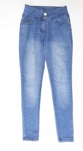 Quiz Womens Blue Cotton Blend Skinny Jeans Size 8 L30 - Picture 1 of 10