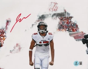 JALEN McMILLAN TAMPA BAY BUCCANEERS SIGNIERT 8 X 10 RAUCHFOTO BECKETT ZEUGE - Bild 1 von 1