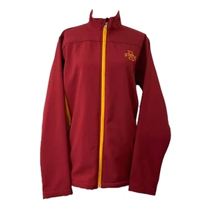 Iowa State Cyclones Jacket Men's Size Medium Pro Edge Red Softshell Long Sleeve - Picture 1 of 10