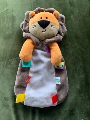 Лев Taggies коричневый оранжевый полоски Baby милый безопасности одеяло - Изображение 1 из 2