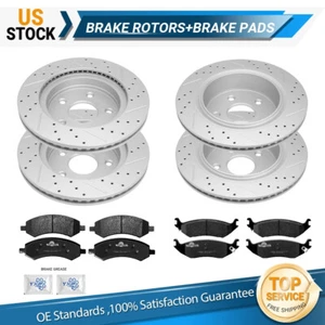 Rotores de freno delanteros traseros y pastillas de cerámica para Dodge Durango Ram 1500 Chrysler Aspen - Imagen 1 de 7