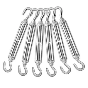 Hook & Hook Stainless Steel Open Body Turnbuckle Wire Screw M4-M24 Rope Rigging - Picture 1 of 8