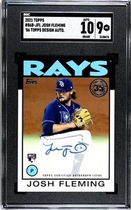 2021 Topps #86B-JFL Josh Fleming '86 Design SGC 9 w/10 AUTO RC - Picture 1 of 2