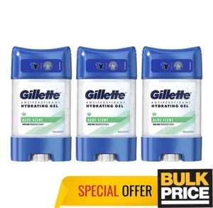 Gillette Aloe Deodorant Gel 48H Sweat Protection For Sensitive Skin Bulk 3-Pack - Picture 1 of 6