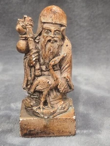Hombre sabio de resina tallada a mano Netsuke**40 - Imagen 1 de 14