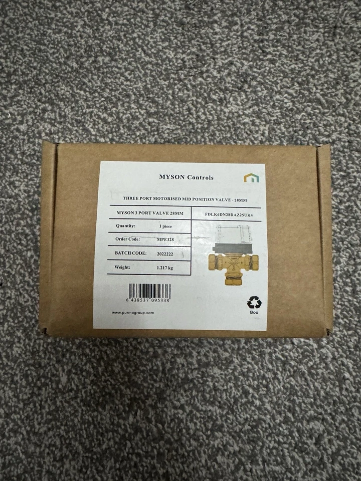 Myson 28mm 3 Port Motorised Mid Position Valve