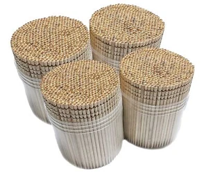 Wooden Toothpicks 2000 Pieces Ornate Handle with Toothpick Holder Container 4... - Picture 1 of 8