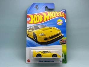 Hot Wheels 2025 Case Q Mainline # FERRARI F40 COMPETIZIONE YELLOW - Int. Karte - Bild 1 von 3