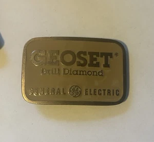 Oilfield Geoset Drill Diamond Metal Belt Buckle From General Electric - Picture 1 of 2