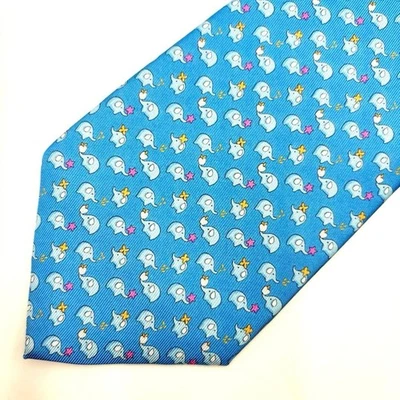 Salvatore Ferragamo Corbata por todas partes patrón Elefante 3 auténtico... - Imagen 1 de 4