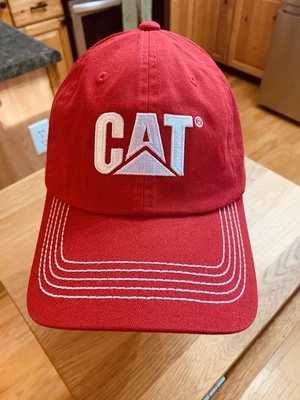 Caterpillar Cat Adjustable Ballcap Red,White Embroidered Logo - Image 1 of 4