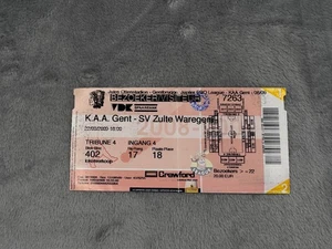 Ticket 2009 KAA Gent - SV Zulte Waregem - Belgium competition 2008/2009 - Photo 1/2