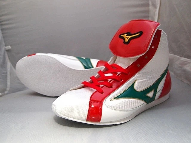 [Hecho por encargo] Zapatos de Boxeo Cortos MIZUNO Blanco/Verde/Rojo/Tricolor/Esmalte Foto 1 de 4