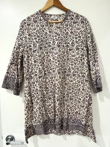 Anokhi Women's Dress Floral Print 100% Cotton Size Large - Picture 1 of 9