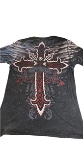 T-shirt uomo Archaic Affliction manica corta VELOCITY cross biker - Foto 1 di 10