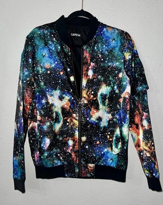 Chaqueta cortavientos Galaxy de carbono para hombre talla pequeña cremallera completa usada en excelente estado Foto 1 de 4