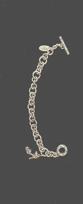 Lois Hill Retired Sterling Shoe Charm Bracelet SHIPS FREE - Image 1 of 3