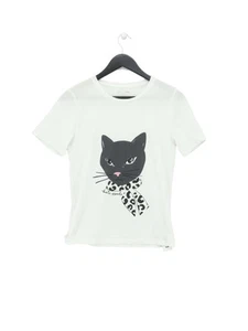 Kate Spade Herren T-Shirt XS Weiß Grafik 100% Baumwolle Basic - Bild 1 von 5