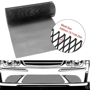 Grille de voiture en alliage d'aluminium noir, maille noire, pour automobile - Picture 1 of 7