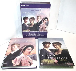BBC Video Jane Austen's Sense & Sensibility/Persuasion DVD Collector Set 3 Disc - Foto 1 di 7