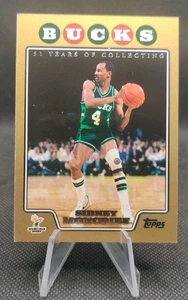 2008-09 Topps Gold /2008 #177 Sidney Moncrief Milwaukee Bucks Basketball Karte - Bild 1 von 2