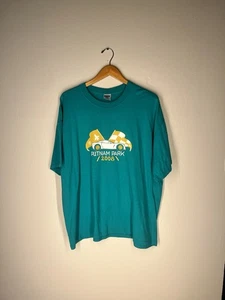 Y2K Jerzees Putnam Park Corvette Racing T-Shirt 2XL – Teal Graphic Car Tee - Picture 1 of 5