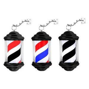 Barber Pole LED Light Hairdressing Rotating LED Sign for Indoor Outdoor - Picture 1 of 15