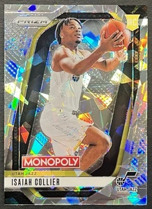 2024-25 Panini Prizm Monopoly #36 Isaiah Collier Utah Jazz Silver Ice Prizm - Imagen 1 de 2