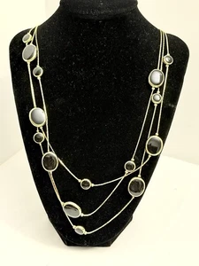 Avon Gold Double Layered Black Tone Necklace - Picture 1 of 7
