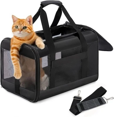 Elegante Katzenbox mit Innenleine - Faltbare Transportbox für kleine Haustiere - Bild 1 von 4