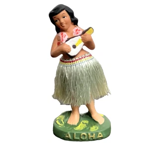 Vintage Original Hawaii Hula Girl Nodder Ukulele Chalkware Japan #H1 - Picture 1 of 8