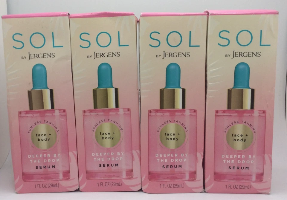 2-Pack SOL by Jergens DEEPER BY THE DROP Self Tanning Sunless TANNING SERUM 1oz