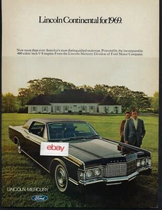 LINCOLN MOTOR CARS 1969 V-8 460 CUBIC INCH ENGINE WITH MANSION AD - Bild 1 von 1